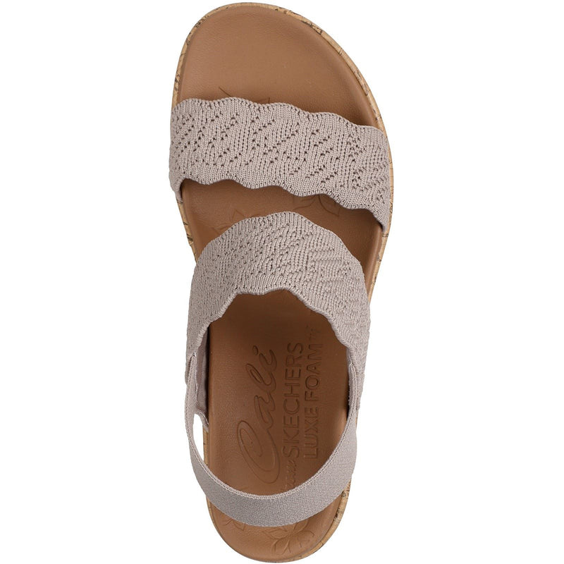 Skechers Beverlee Timeless Touch Damen Sandalen In Taupe Aus Textil