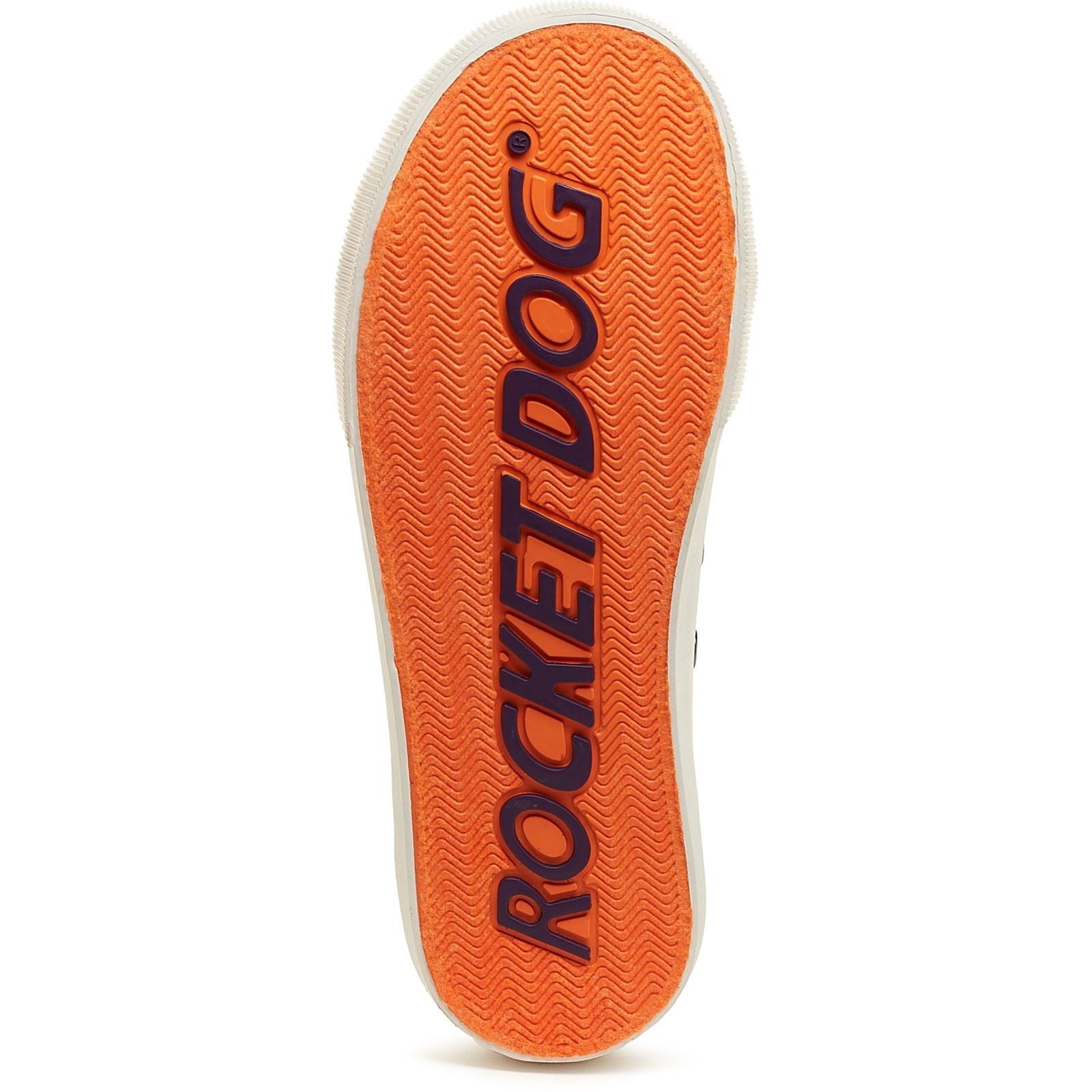 Rocket Dog Jazzin Plus 12A Damen Sneaker Aus Weißer Baumwolle