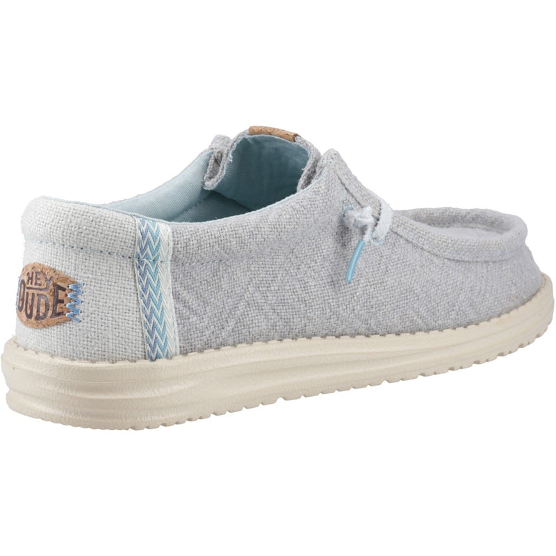 HEYDUDE Wally Jute Herren Mokassinschuhe Aus Jutegewebe In Cloud Blau/Dawn Blau