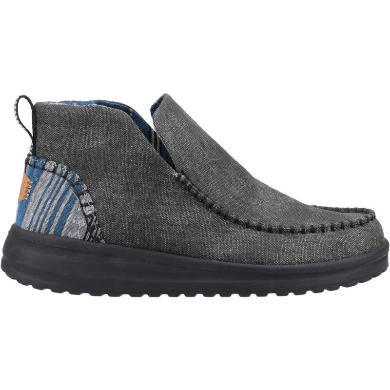 HEYDUDE Denny Baumwoll Damen Schwarze Stiefel