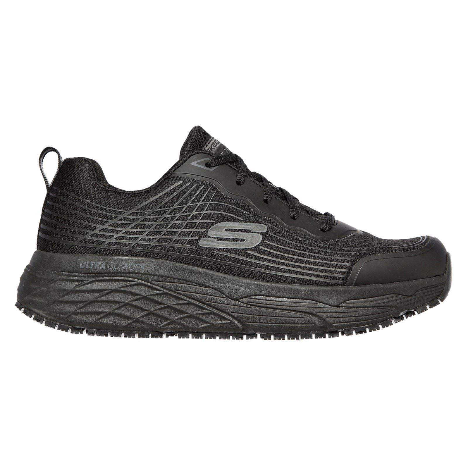 Skechers Workwear Skechers Work Relaxed Fit Textil Herren Schwarze Sicherheits Sneaker