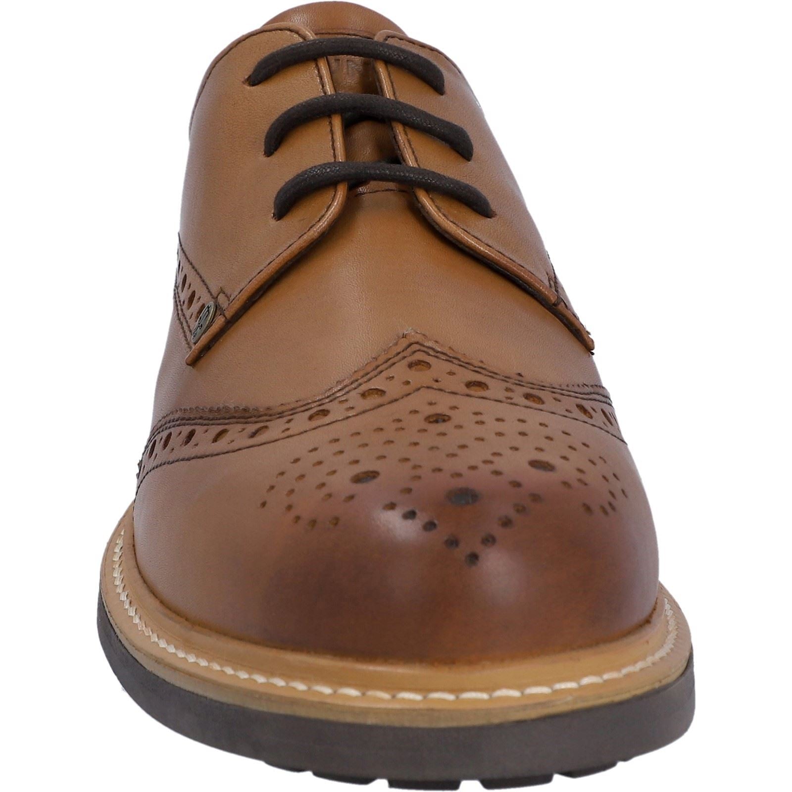 Hunter Cawdor Leder-Herren-Tan-Brogues-Schuhe