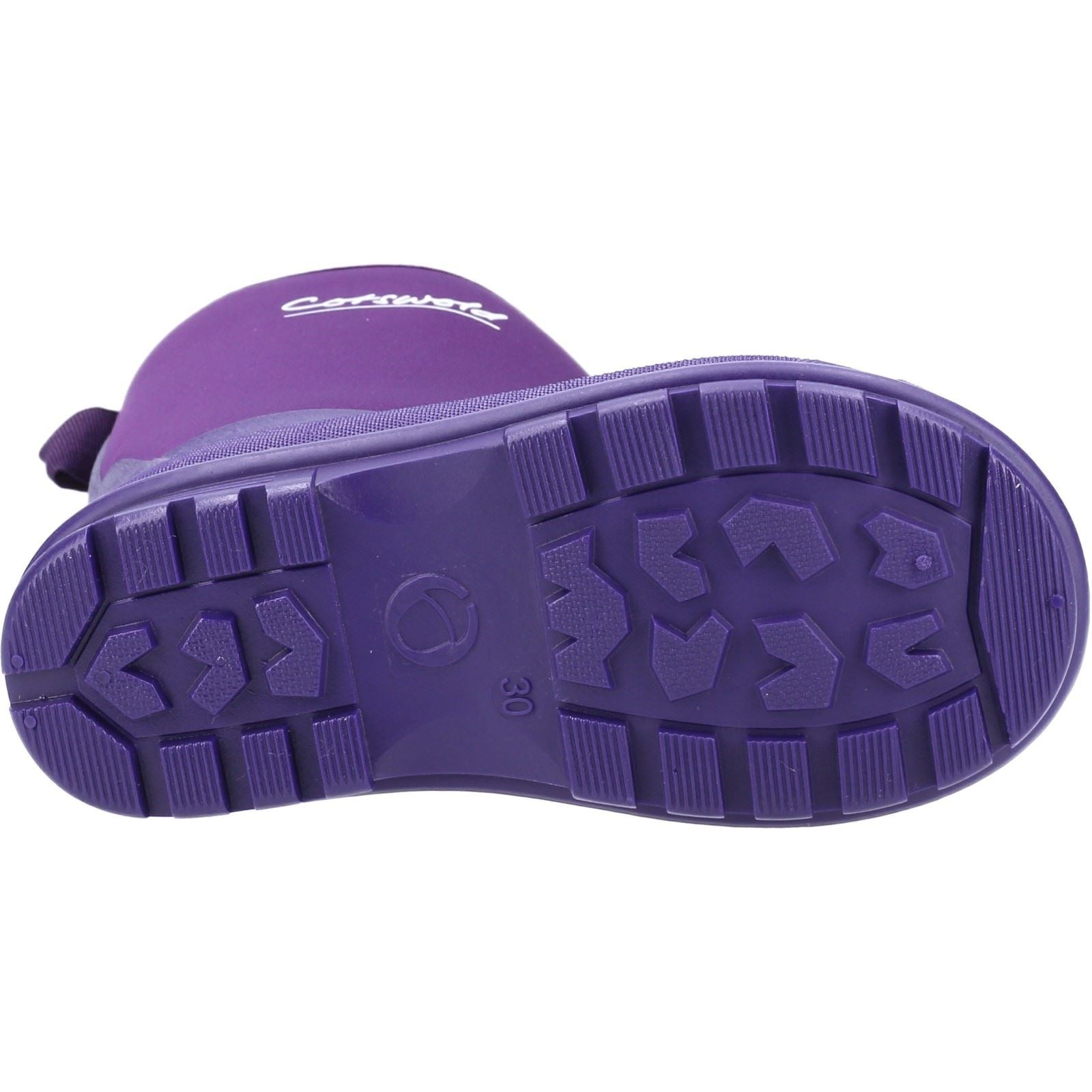 Cotswold Hilly Neoprene TPR+Neopren Unisex Kinder lila Gummistiefel