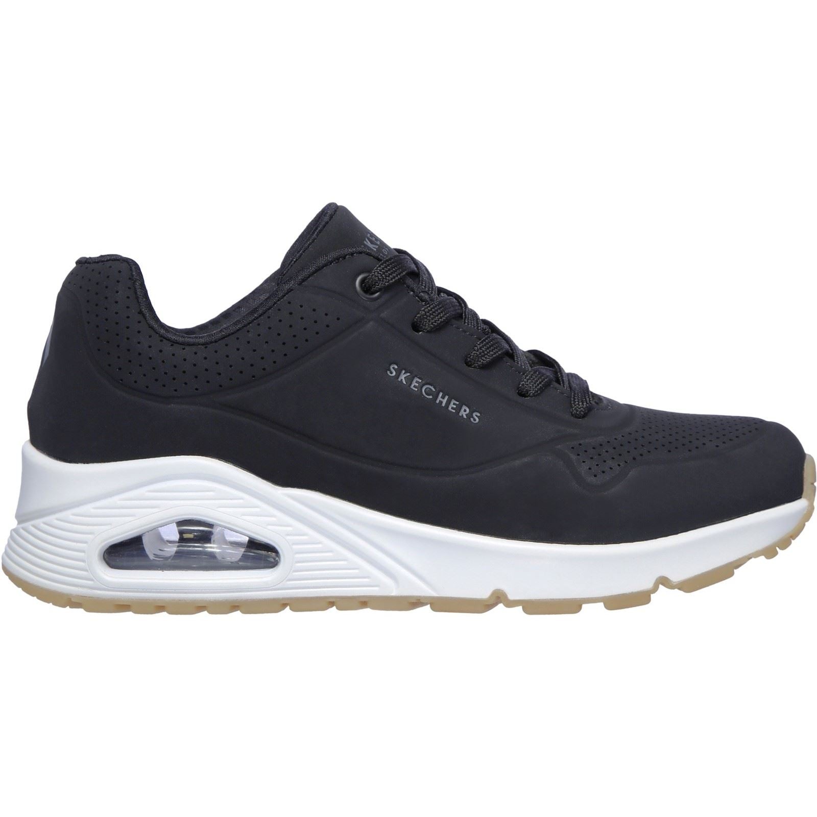 Skechers Uno - Stand on Air Synthetische Damen-Sneaker In Schwarz