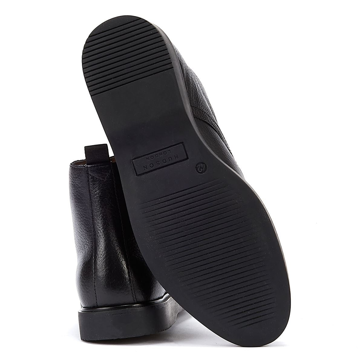 Hudson Kampf Spitze Leder Herrenstiefel In Schwarz