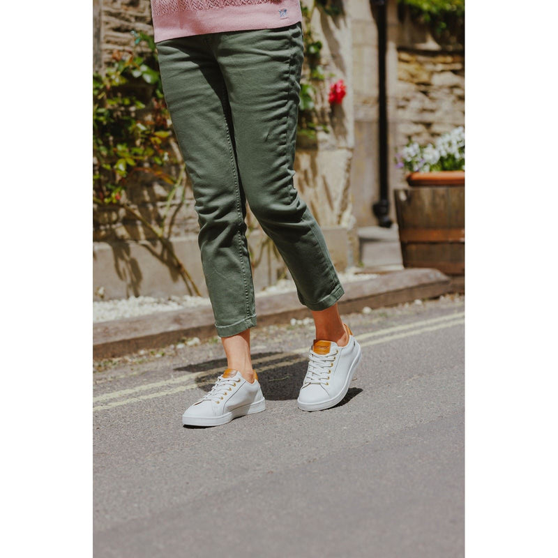 Cotswold Radcot Damen Sneaker Aus Weißem Leder