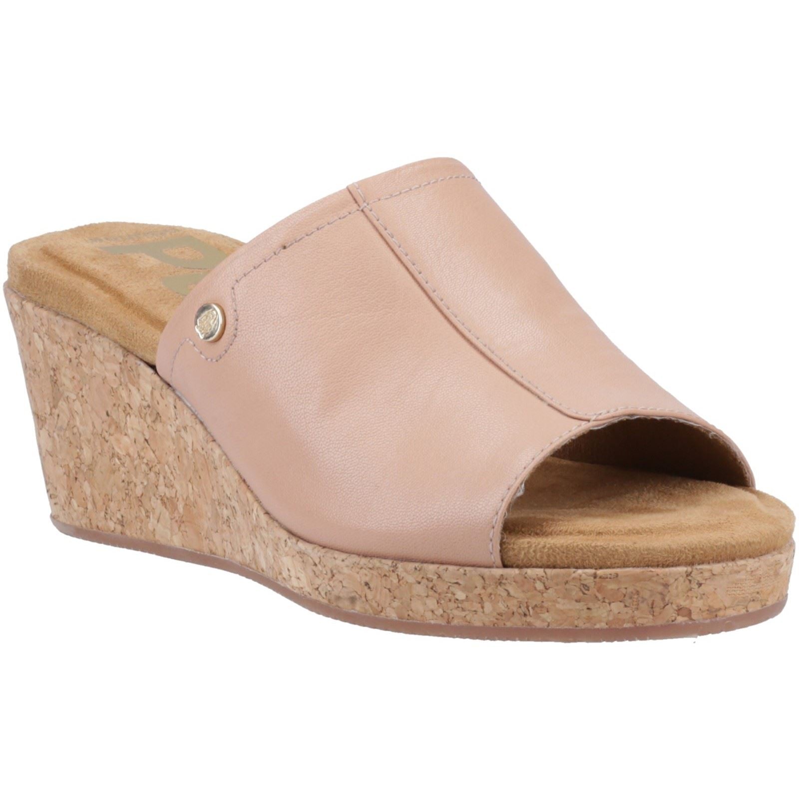 Hush Puppies Willow Leder Damen Cafe Creme Keilabsätze