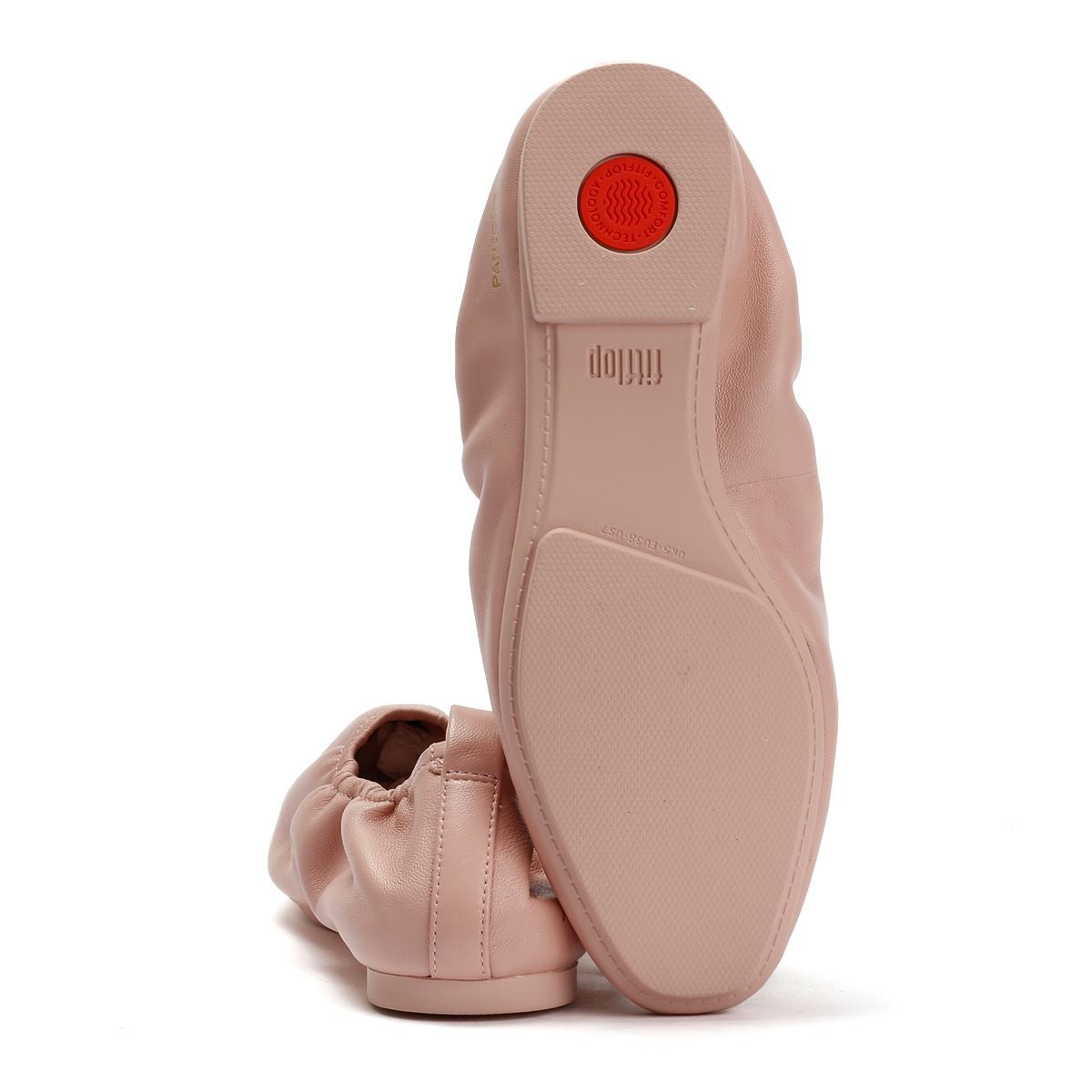 FitFlop X Pantone Delicato Ballerina Leder Damen Rosa Schuhe