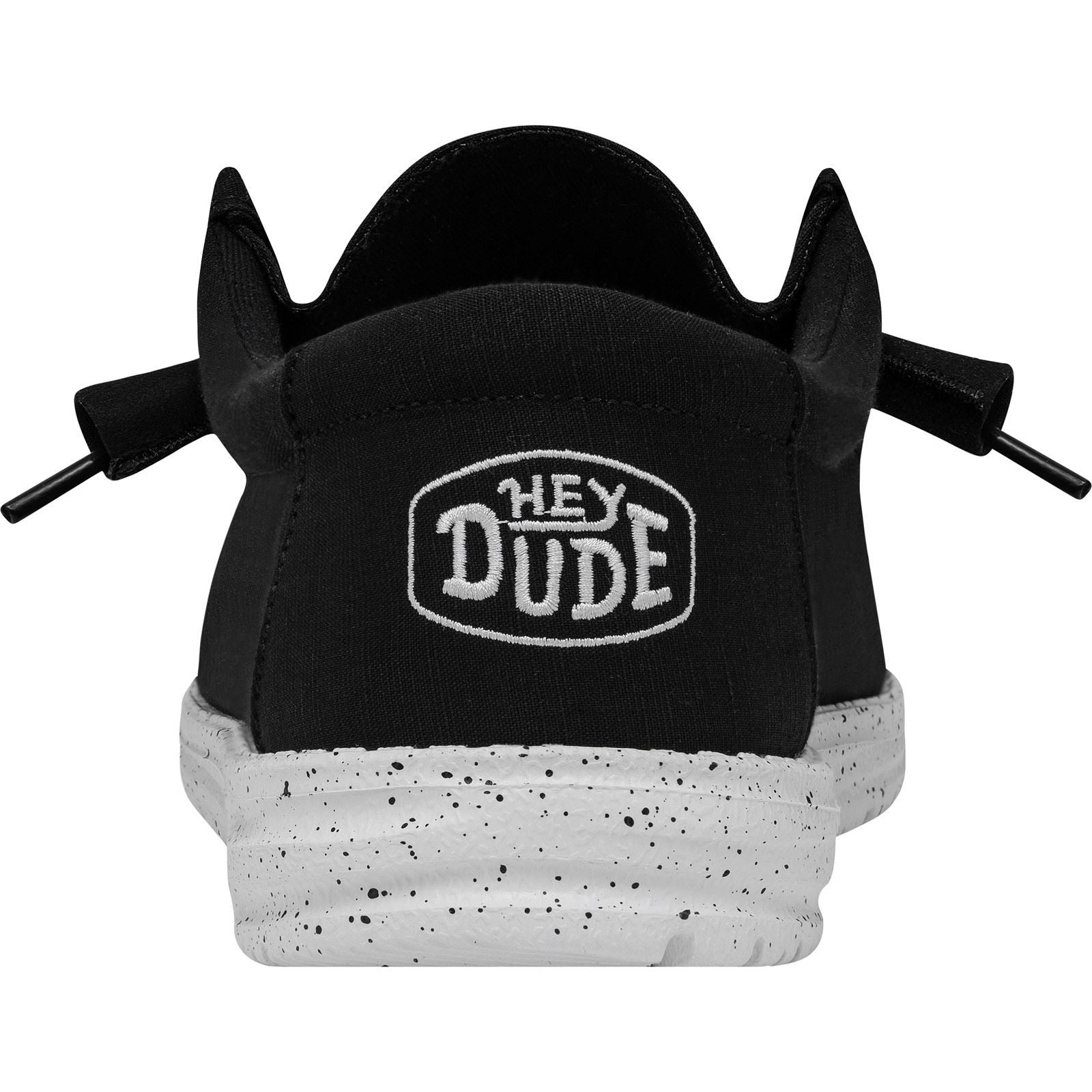 HEYDUDE Wally Slub Herren Bootsschuhe In Schwarz