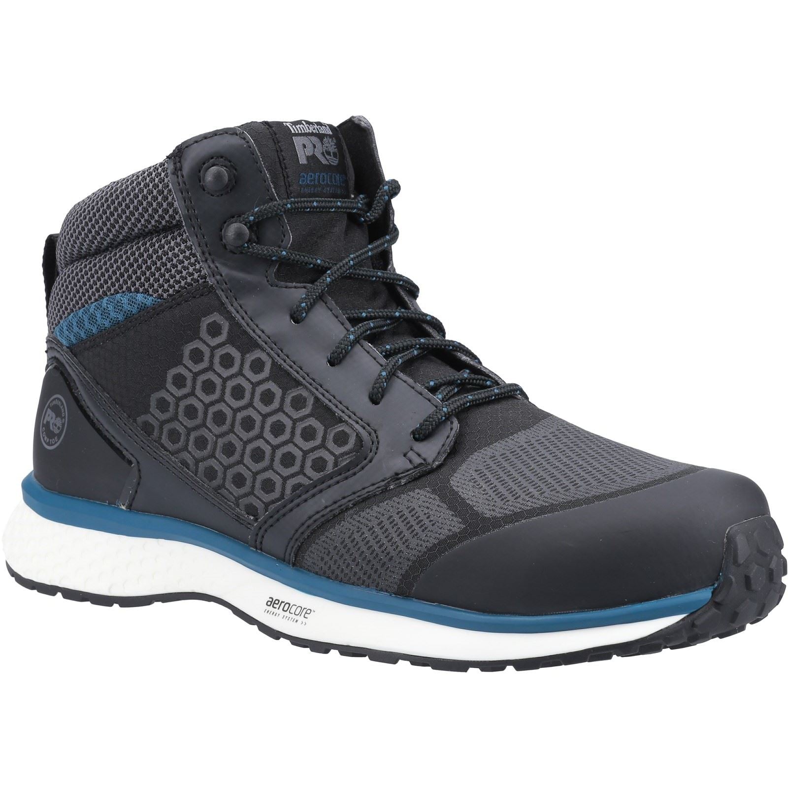 Timberland Pro Reaxion Mid Syntheseschwarz/Blau Sicherheitsstiefel