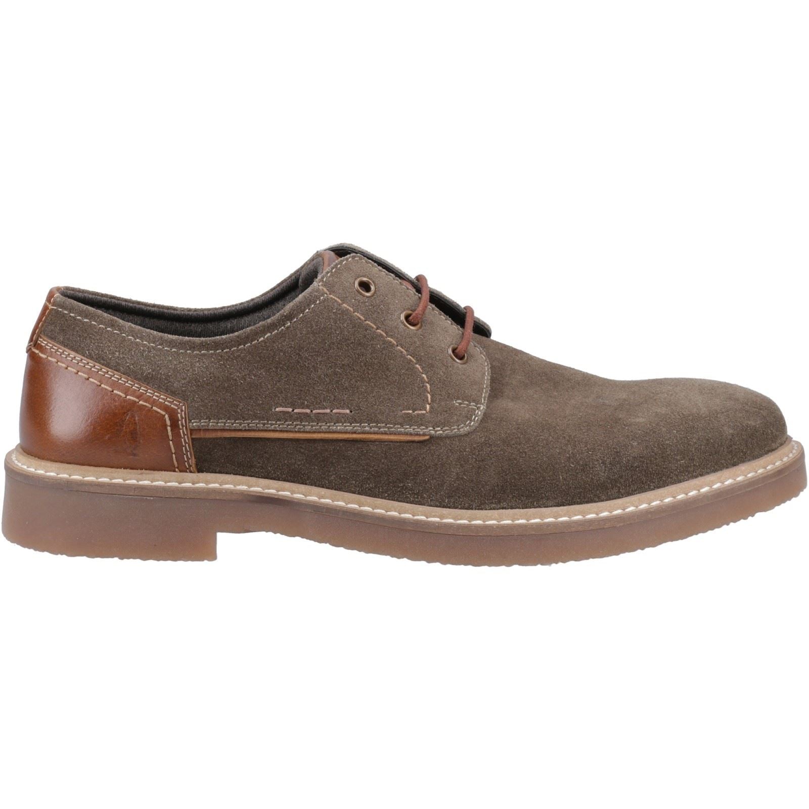 Hush Puppies Guy Herrenschuhe aus Leder in Khaki mit Schnürung