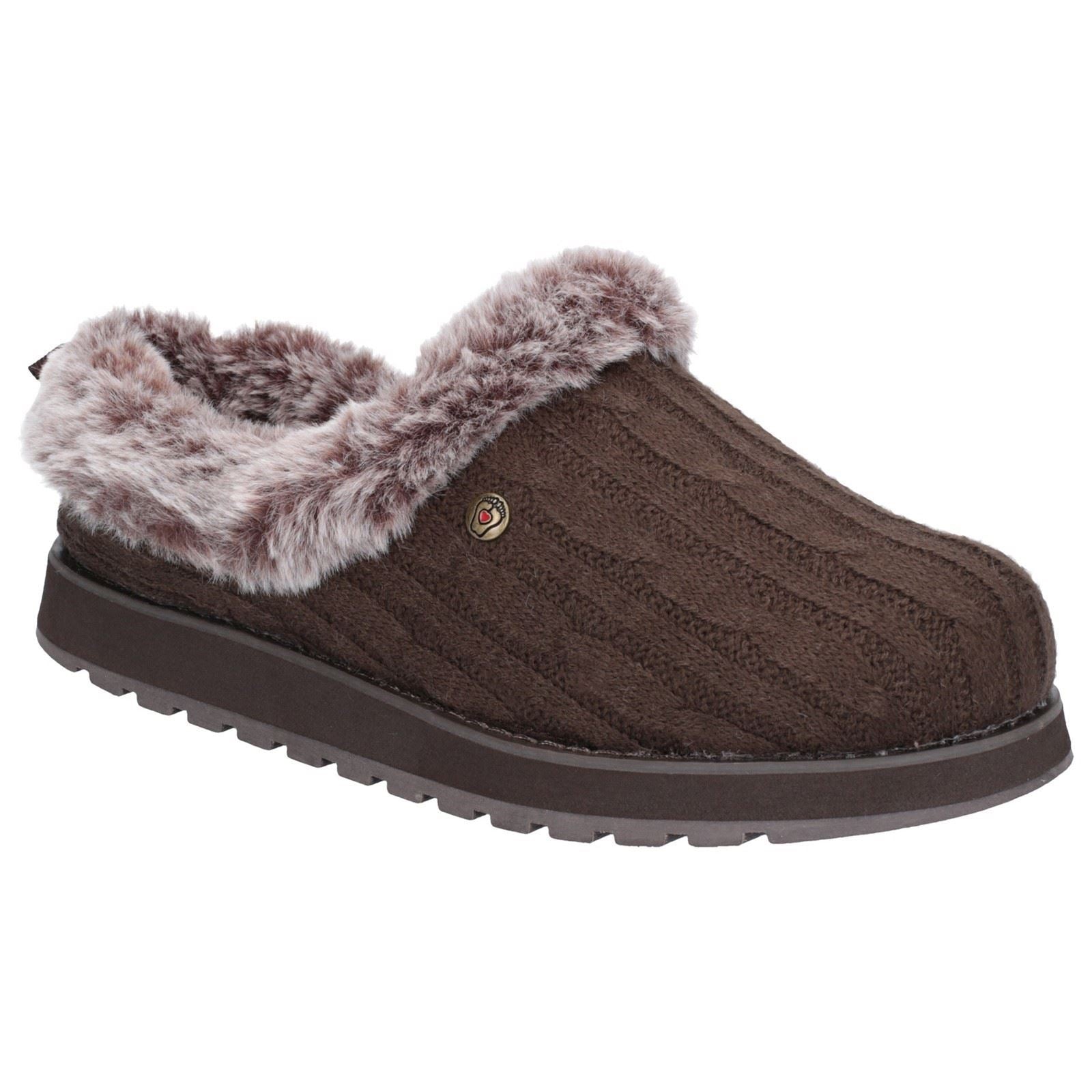 Skechers Keepsakes Ice Angel Synthetik Damen Hausschuhe (Schokolade)