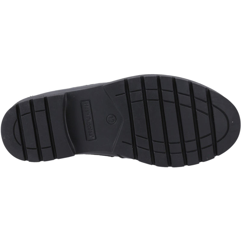 Hush Puppies Lucy Mädchenschwarze Bootsschuhe Aus Leder