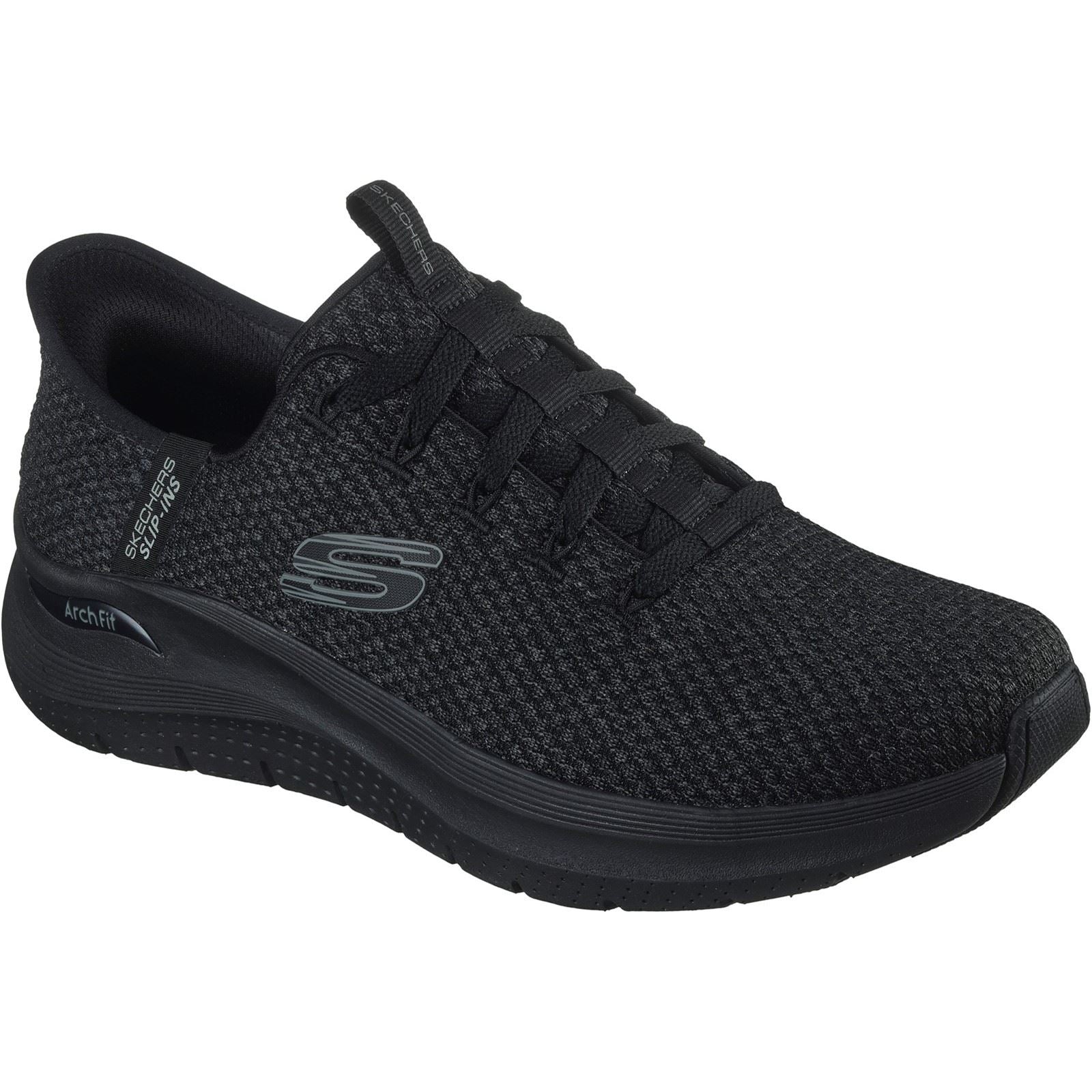 Skechers Arch Fit 2.0 Look Ahead Textile Herren-Sneaker In Schwarz