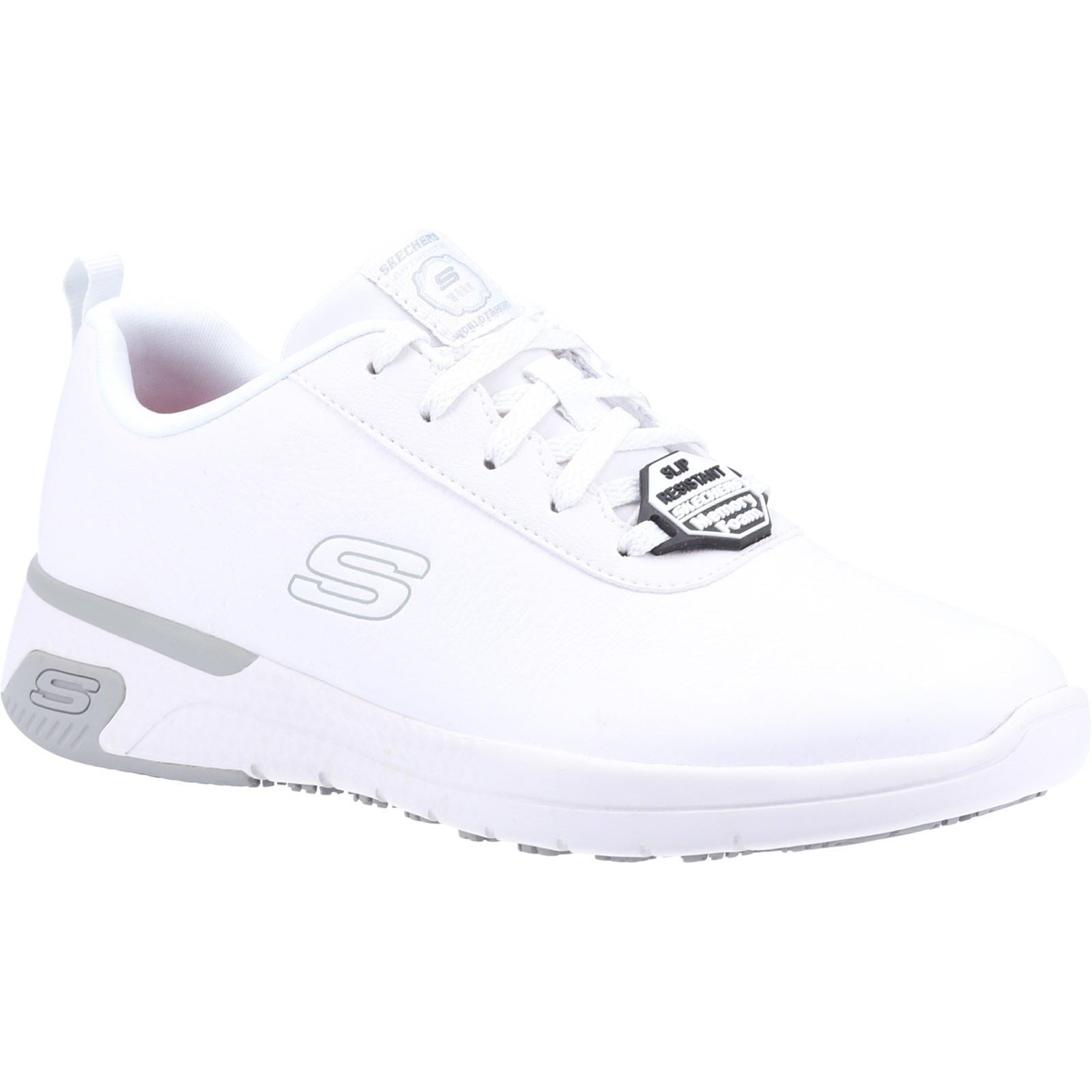 Skechers Workwear Marsing Gmina Leder Damen Weiße Sicherheitssneaker