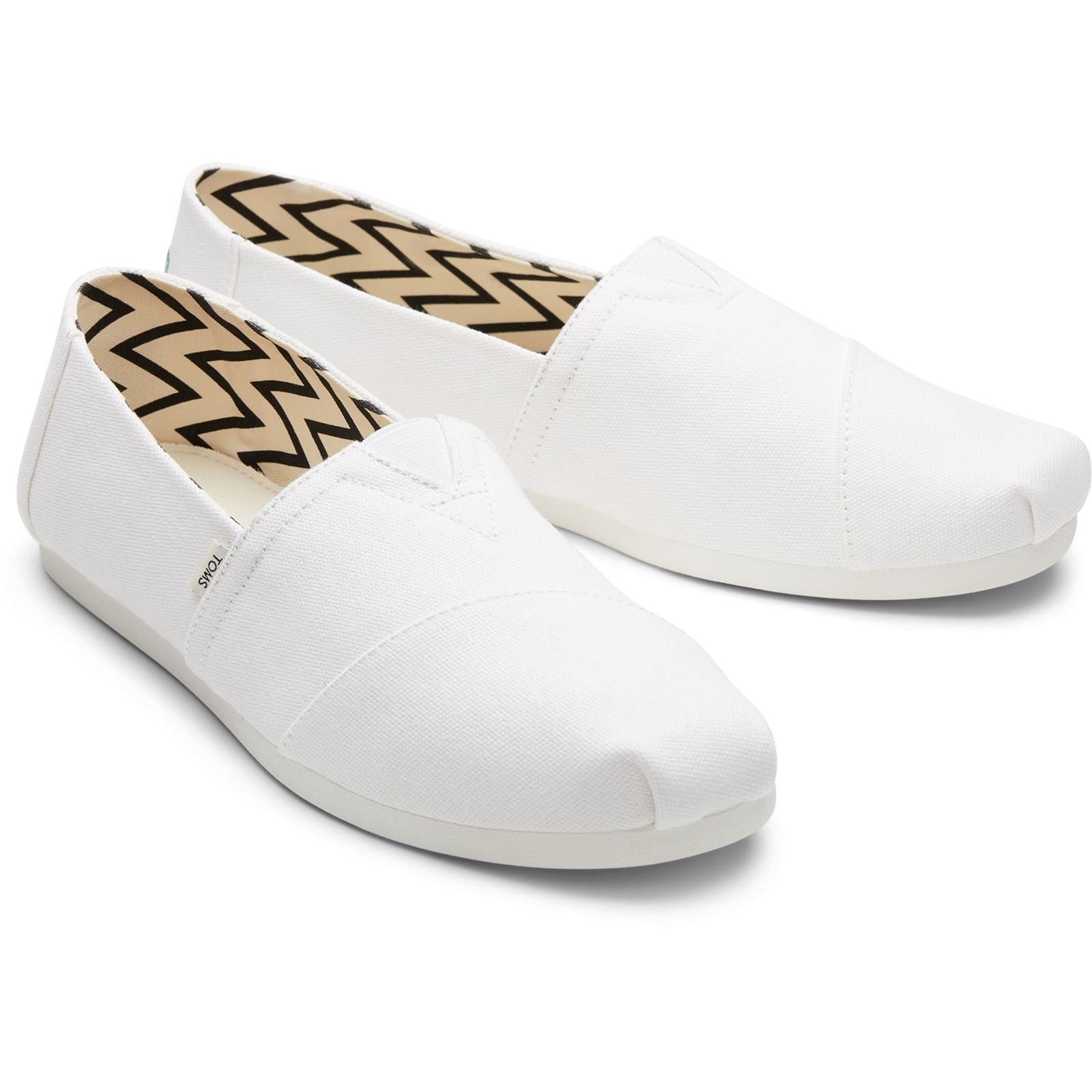 TOMS Alpargata 100% Baumwolle Herren Espadrilles In Weiß