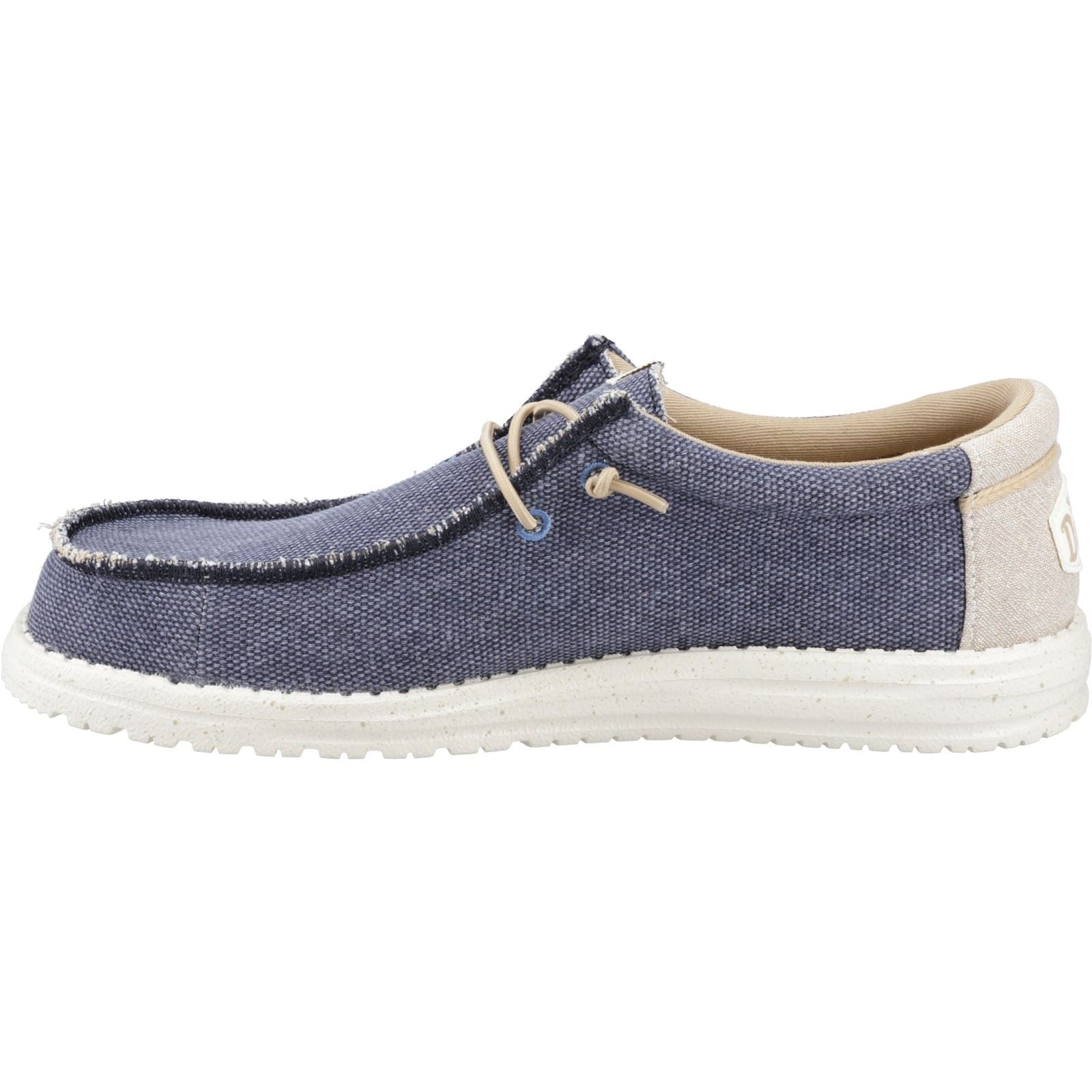 HEYDUDE Wally Coastline Stoff Herren Dunkleblaue Bootsschuhe