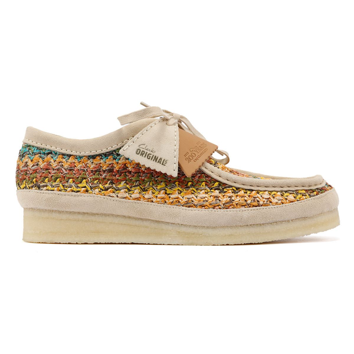 Clarks Originals Wallabee Raffia Herren Mehrfarbige Schnürschuhe