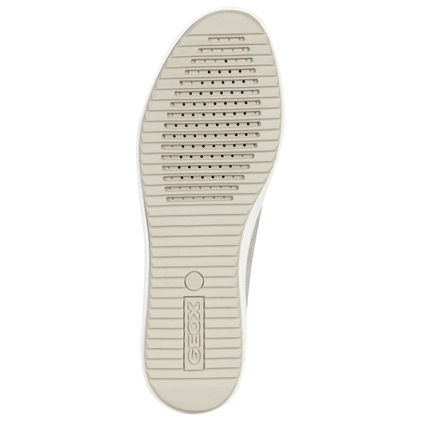 Geox D Blomiee A Damen Silberne Turnschuhe
