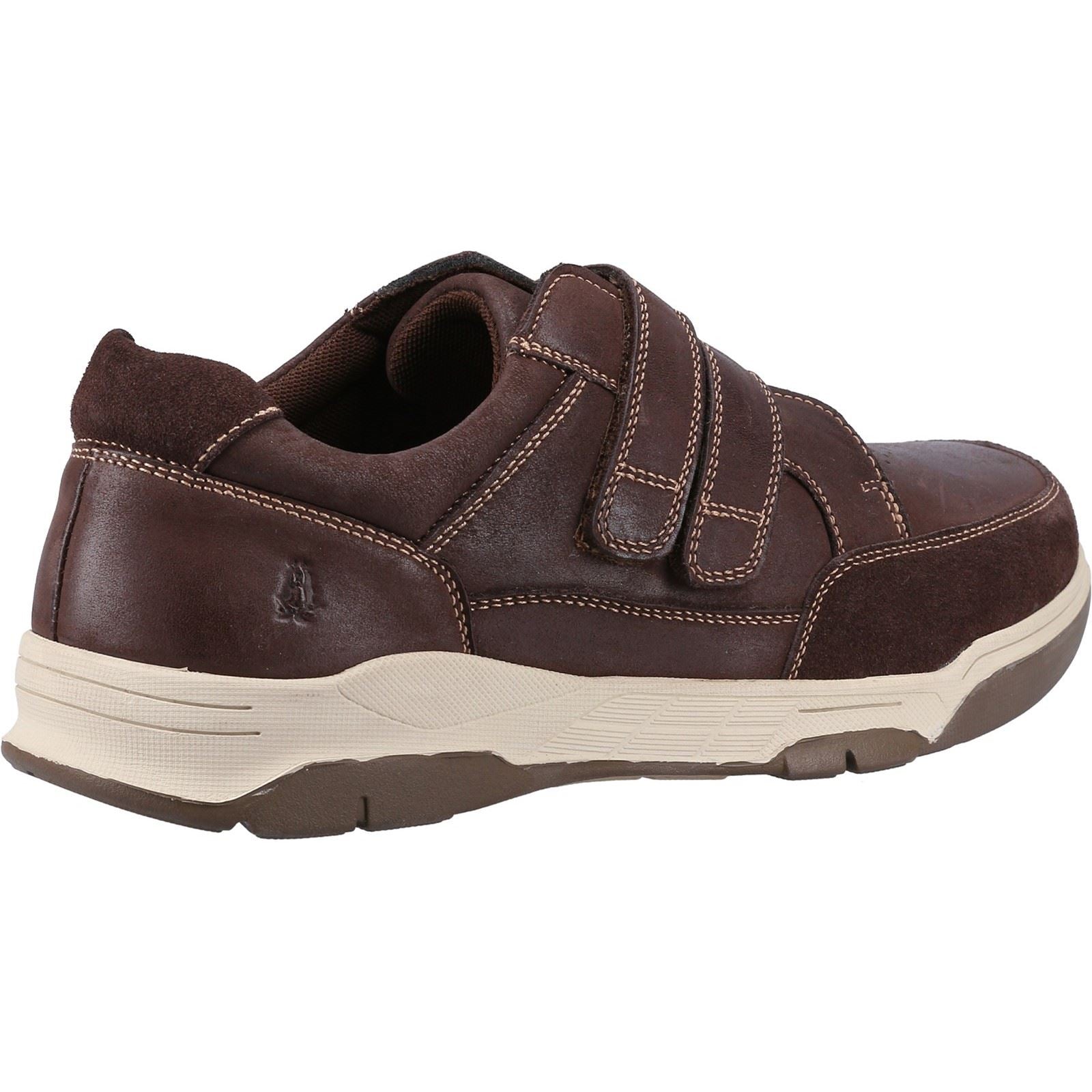 Hush Puppies Fabian Double Strap Leder Herren Braune Slipper