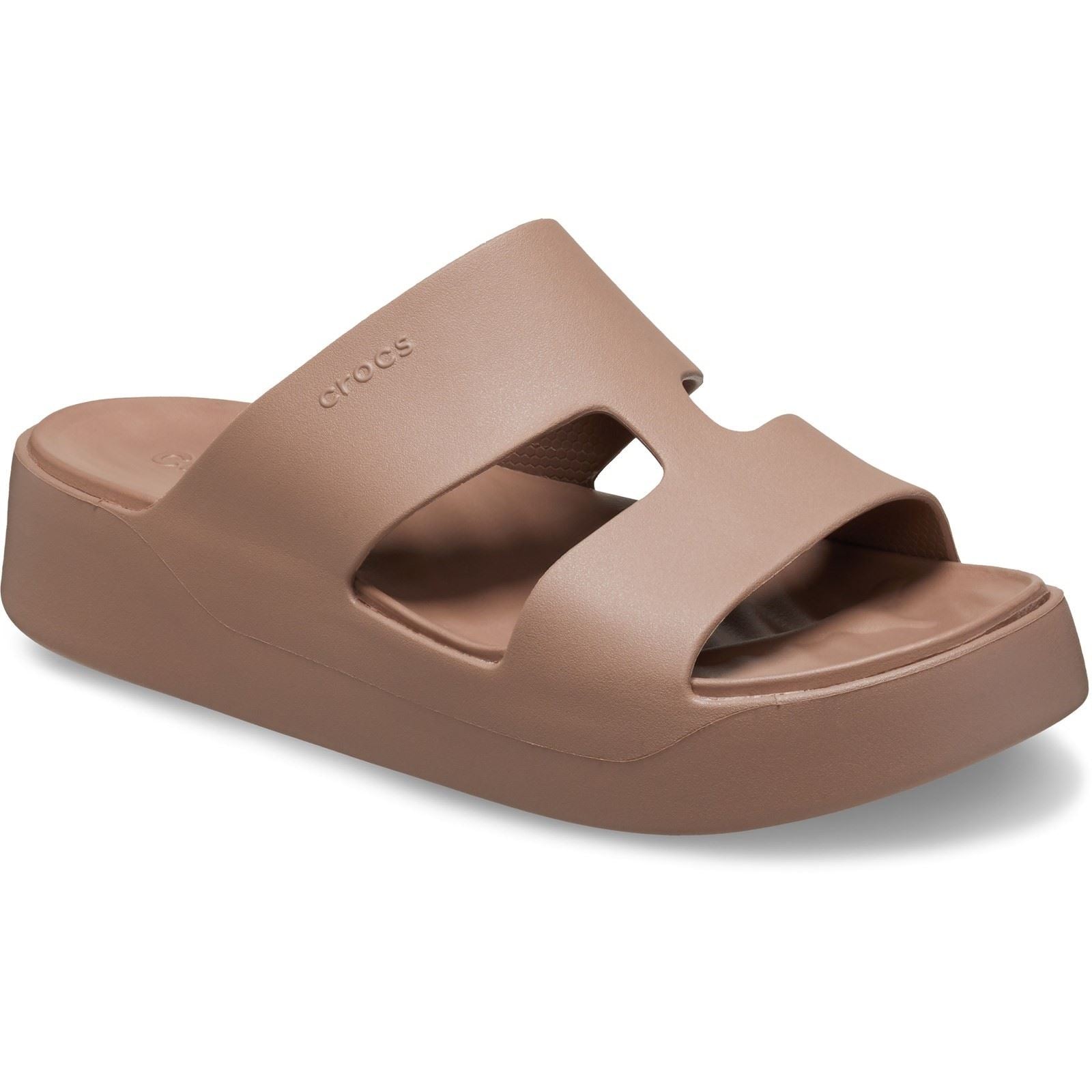 Crocs Getaway Platform H-Strap Eva Damen Latte Sandalen