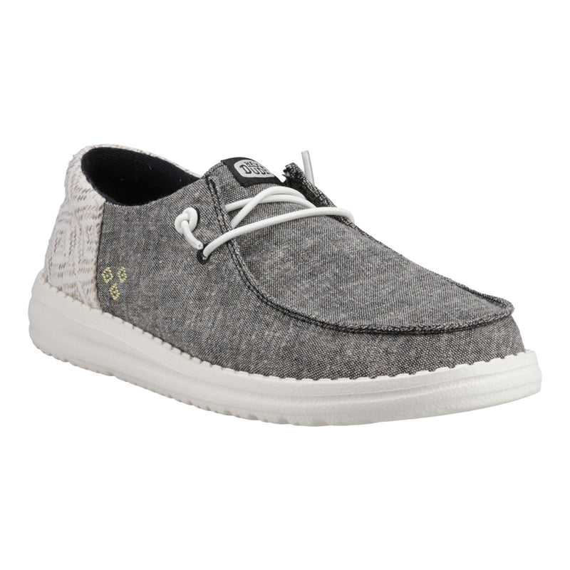 HEYDUDE Wendy Funk Surf Baja Damen Mokassins Aus Baumwollmischung In Schwarz/Mehrfarbig