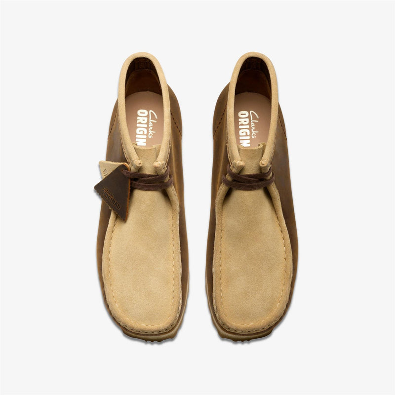 Clarks Originals Wallabee RB Combi Leder Herren Stiefel Braun