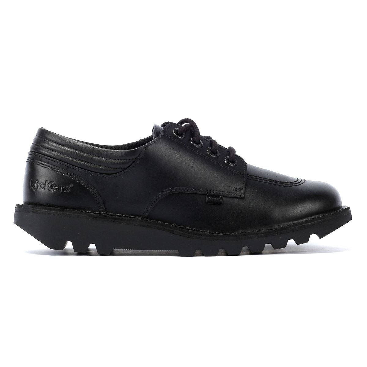 Kickers Kick Lo Padded Herren Schwarze Lederschuhe