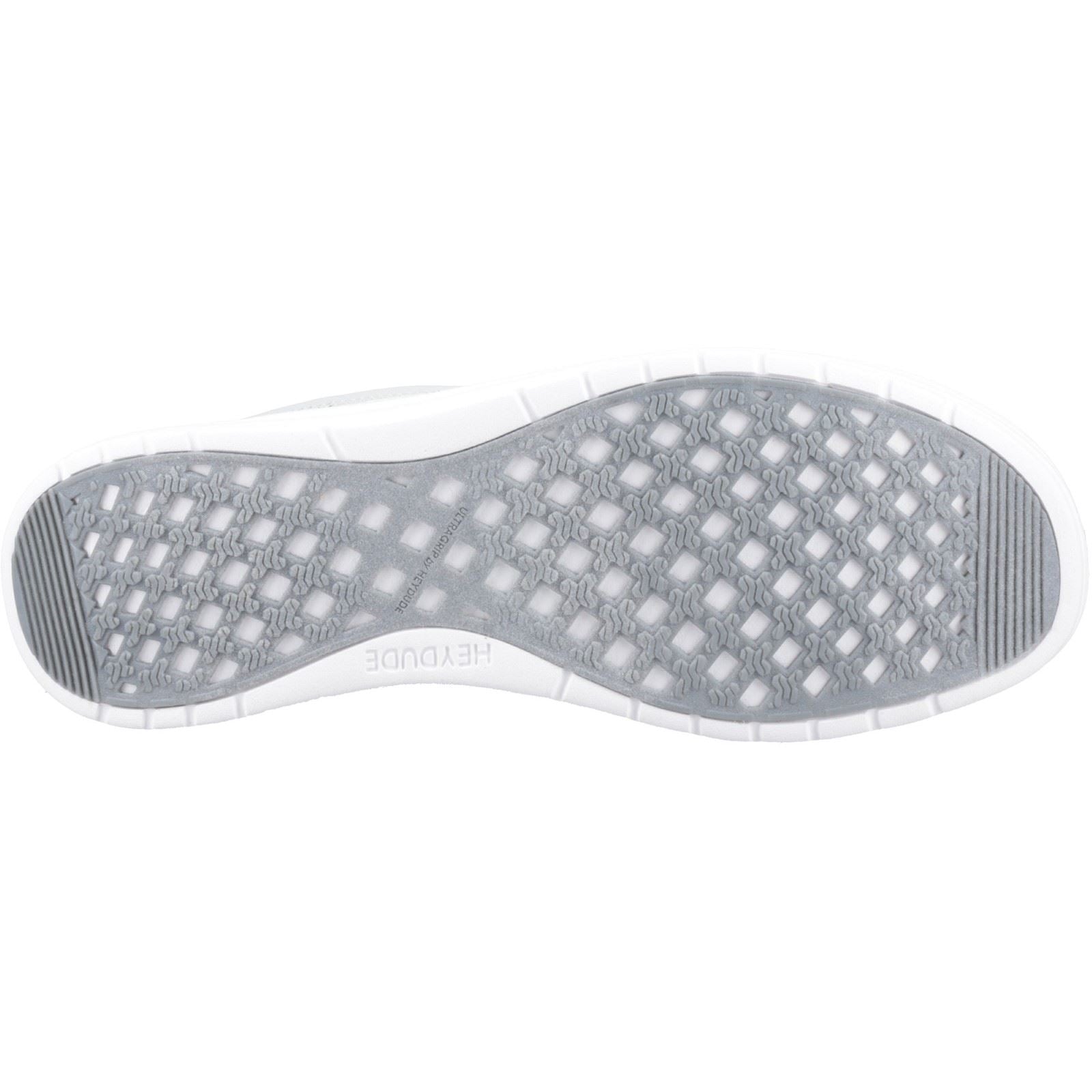 HEYDUDE Welsh Grip Classic Mesh Baumwollmischung Herren Mokassin Bootsschuhe In Sturmgrau/Navy