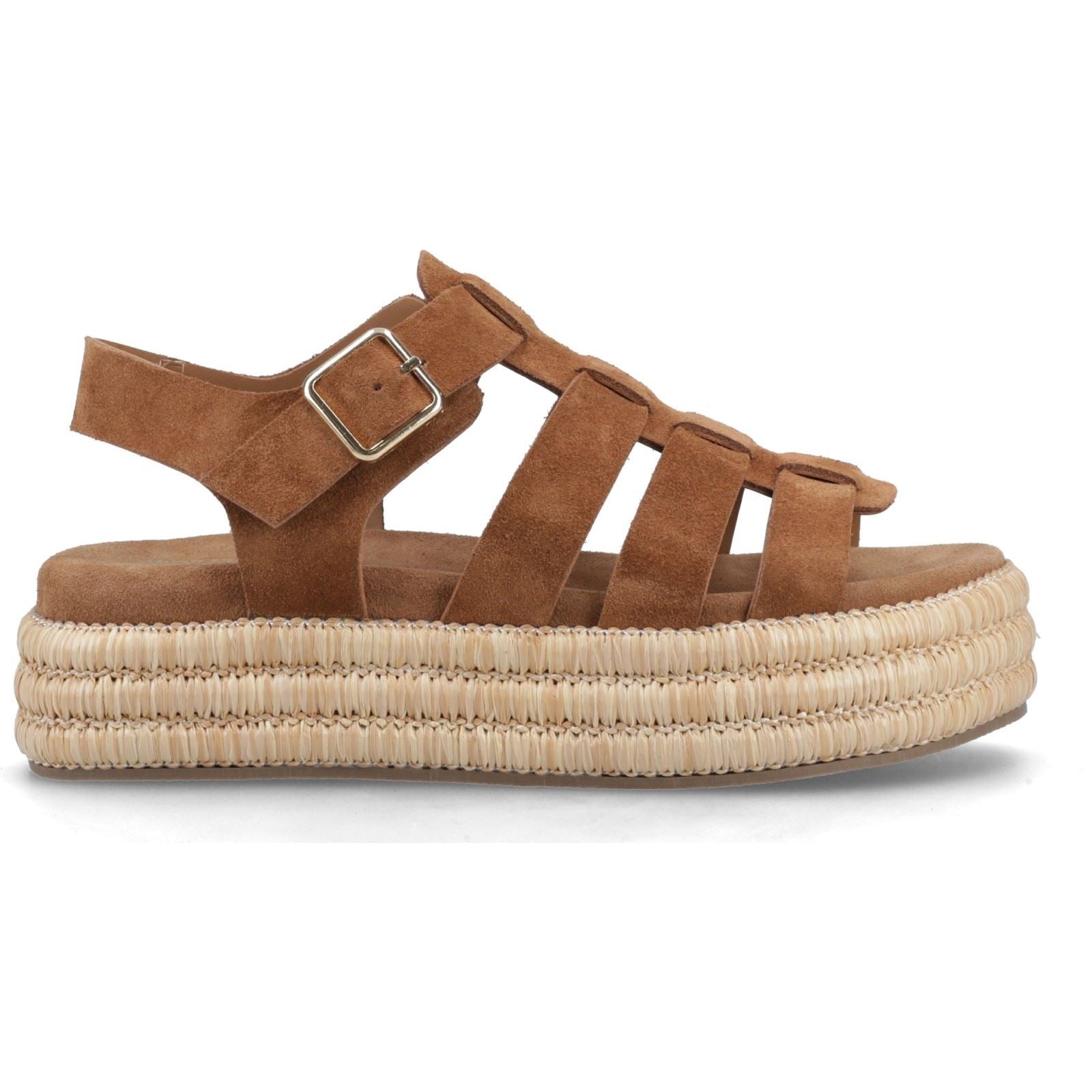 Hush Puppies Rosetta Gladiator Leder Damen Tan Sandalen