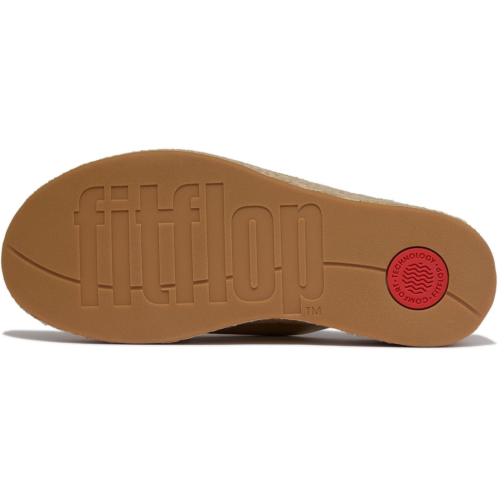 Fitflop Platfforms Leder Damen Platino Sandalen