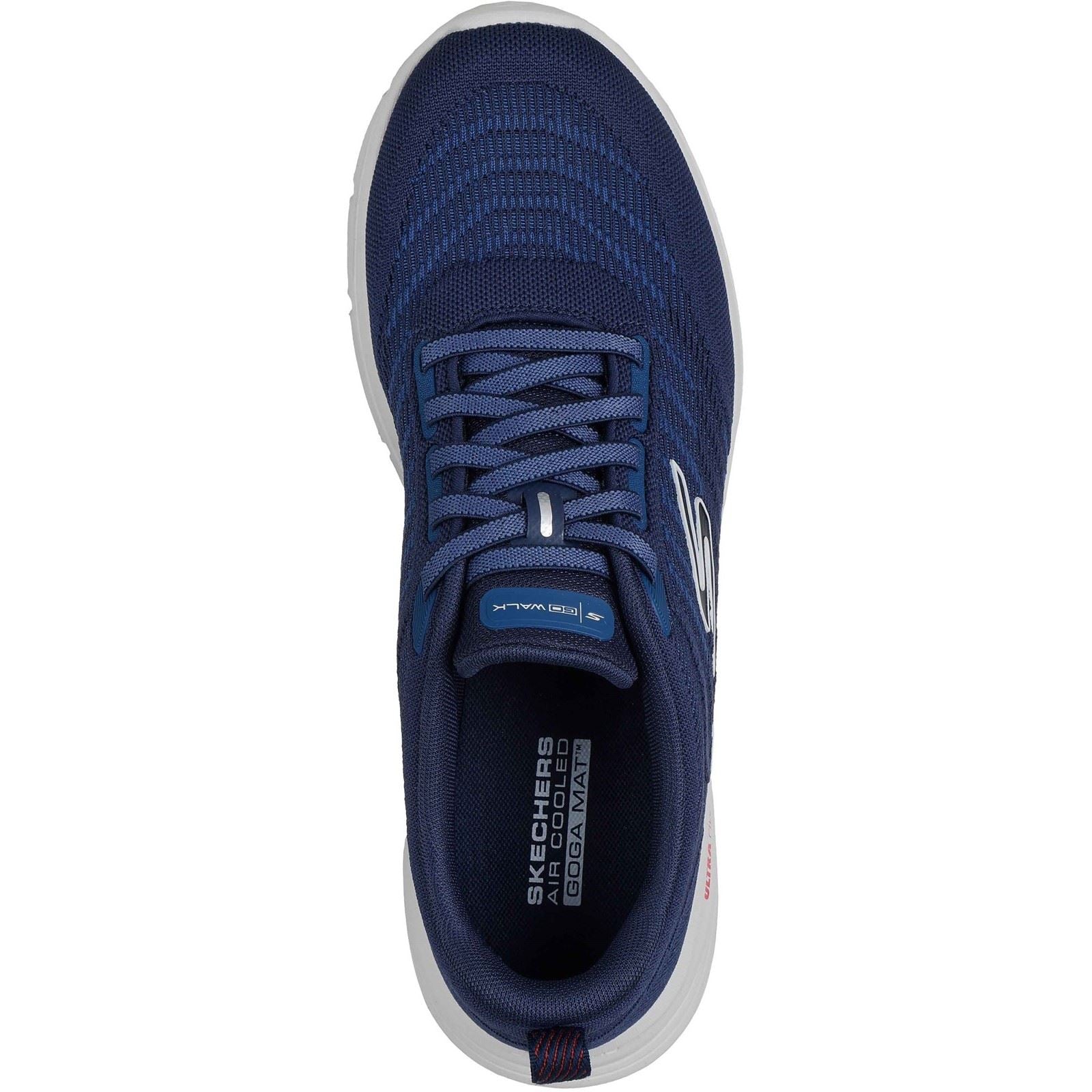 Skechers GO Walk 8 Day Textil Herren Navy/Rot Sneaker