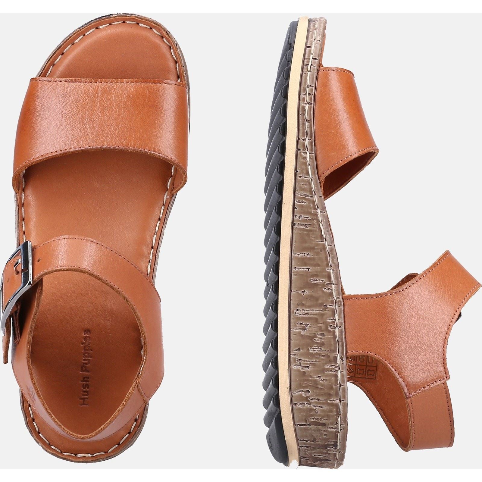 Hush Puppies Ellie Damen Sandalen Aus Leder In Tan