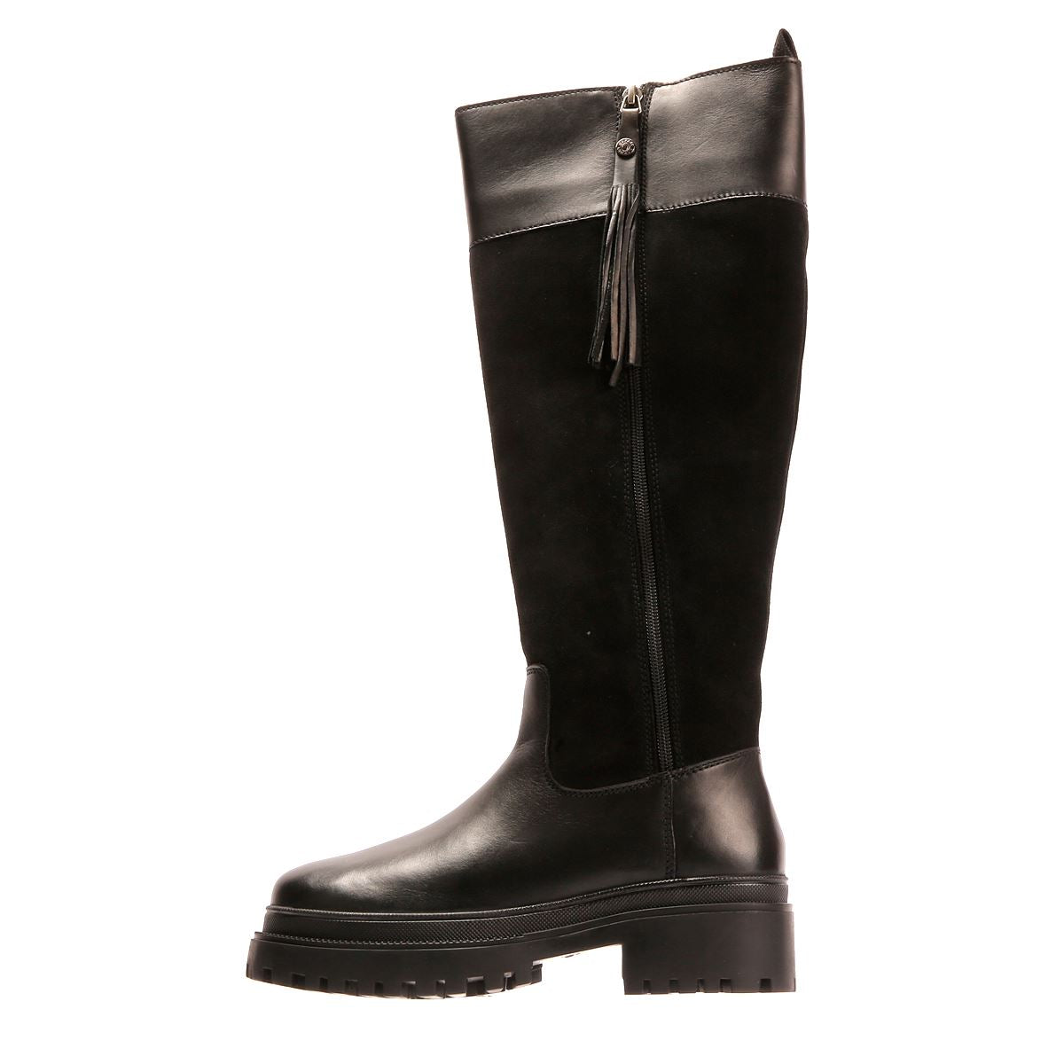 Osprey London The Bramble Tall Leder Damen Schwarze Stiefel