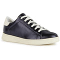 Geox D Jaysen B Faux Leder Damen Dunkle Jeans/Optisch Weiß Sneakers