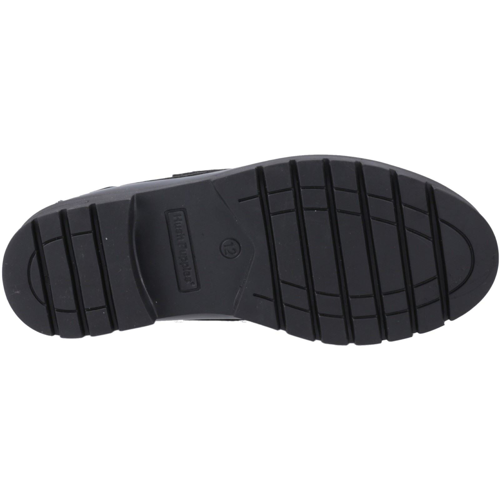 Hush Puppies Lucy Mädchenschwarze Bootsschuhe Aus Leder