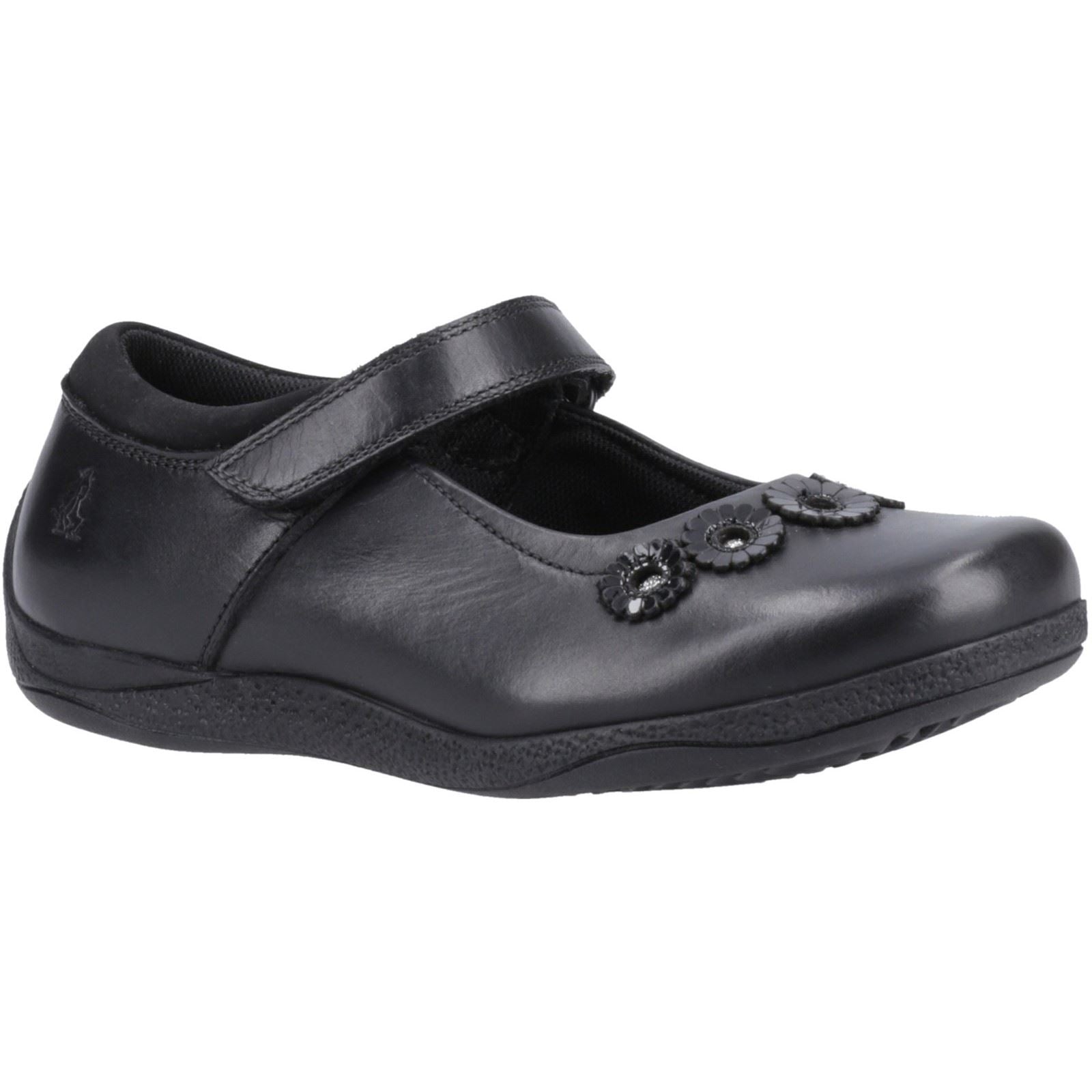 Hush Puppies Christina Junior Mädchenschuhe Aus Schwarzem Leder