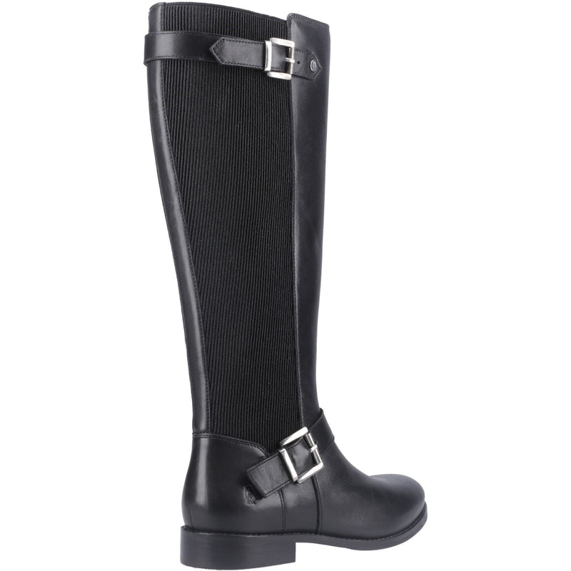 Hush Puppies Daphne Damen Schwarze Farbe Lederstiefel