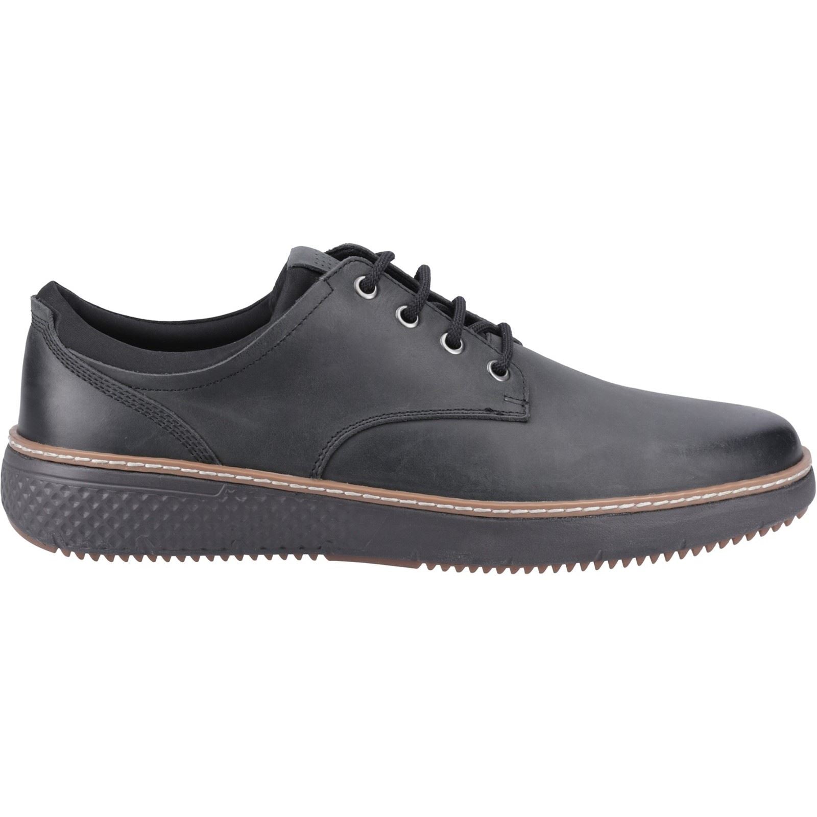 Hush Puppies Kash Herrenschuhe aus schwarzem Leder mit Schnürung