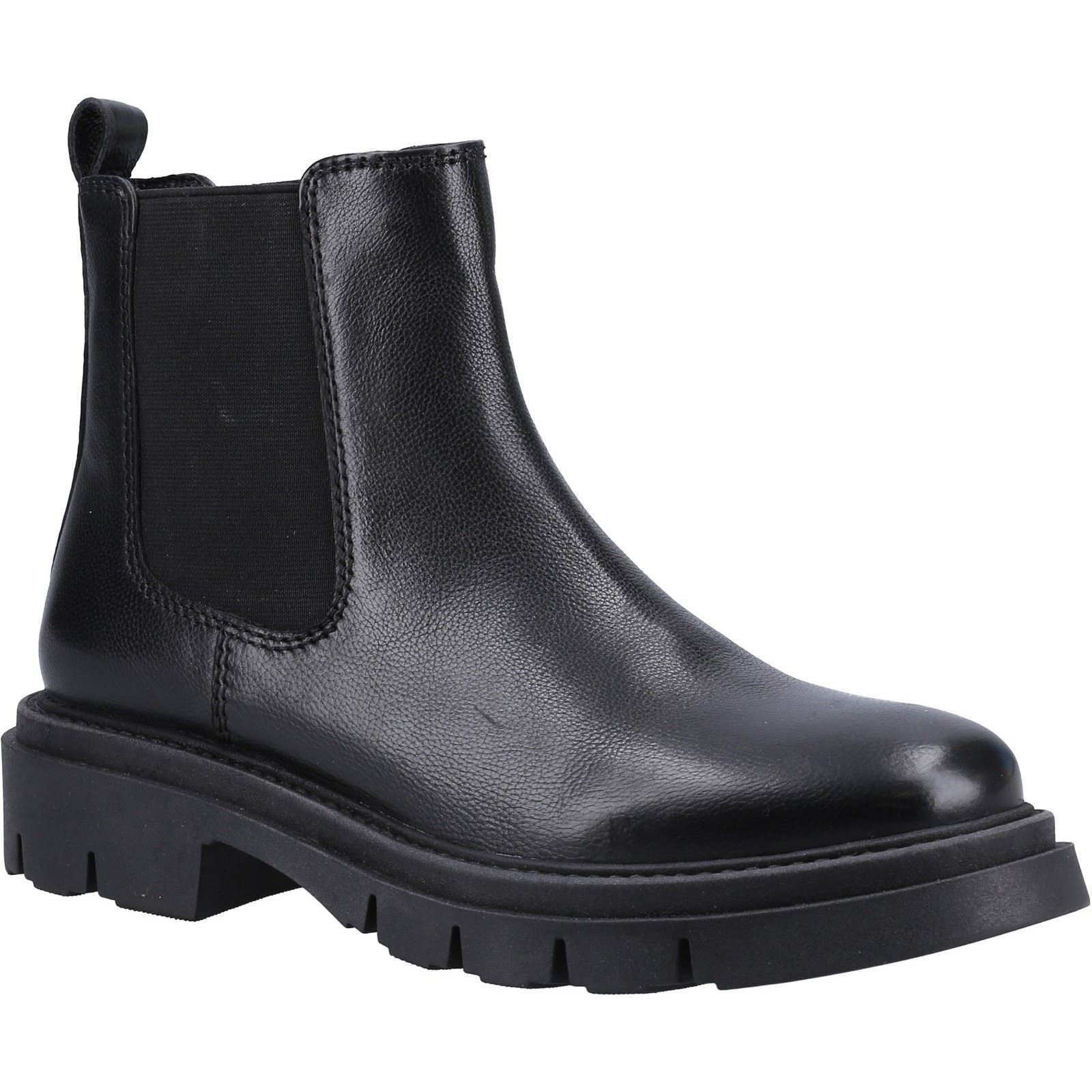 Hush Puppies Raya Chelsea Damenlederstiefel In Schwarz