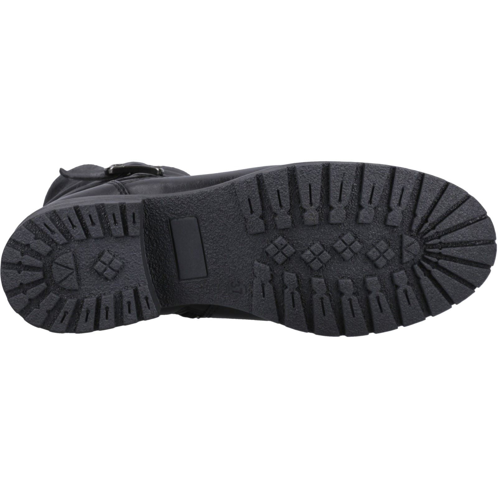Hush Puppies Piper Leder Damen Schwarze Stiefel