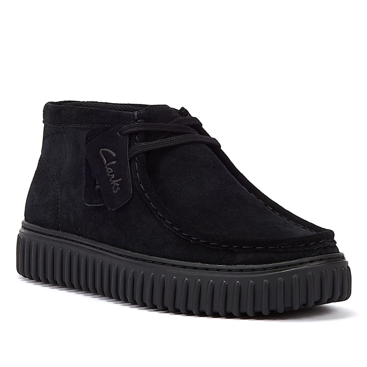 Clarks Main Torhill Hi Wildleder Herrenstiefel In Schwarz