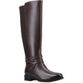 Hush Puppies Vanessa Damen Leder Stiefel mit hohem Absatz in Braun