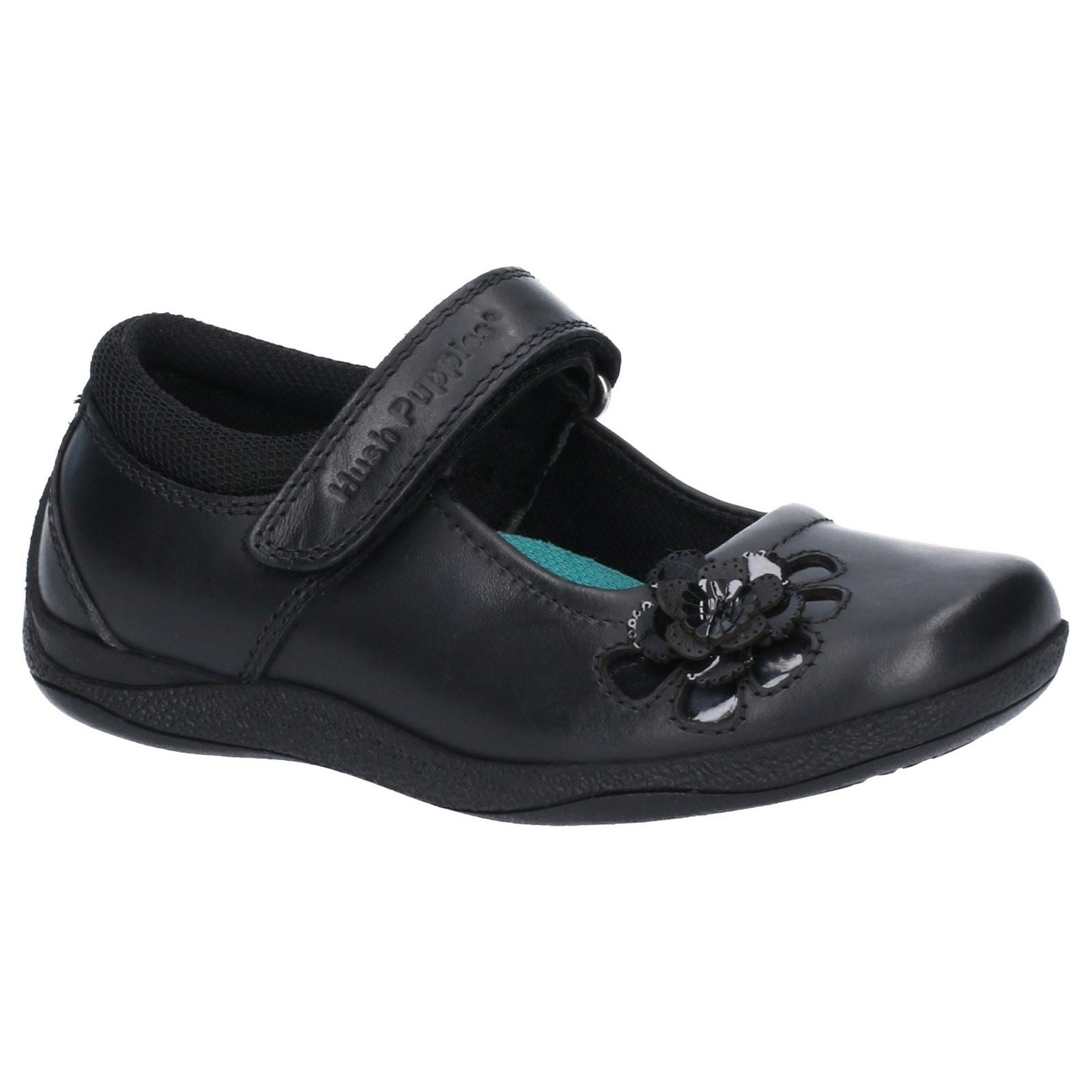 Hush Puppies Jessica Junior Mädchenschuhe Aus Schwarzem Leder