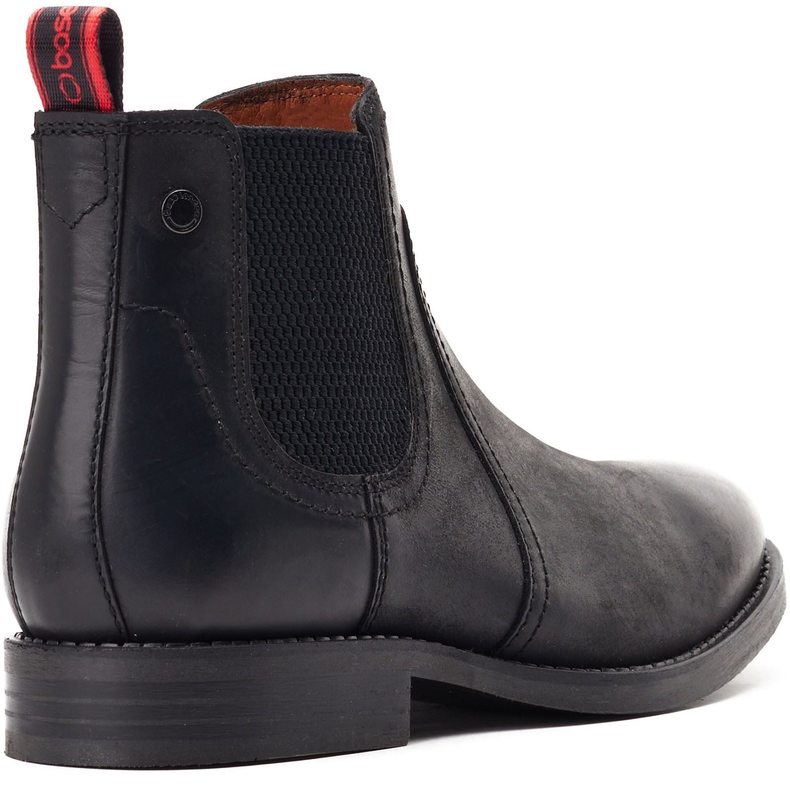 Base London Bateman Leder Herren Schwarze Stiefel