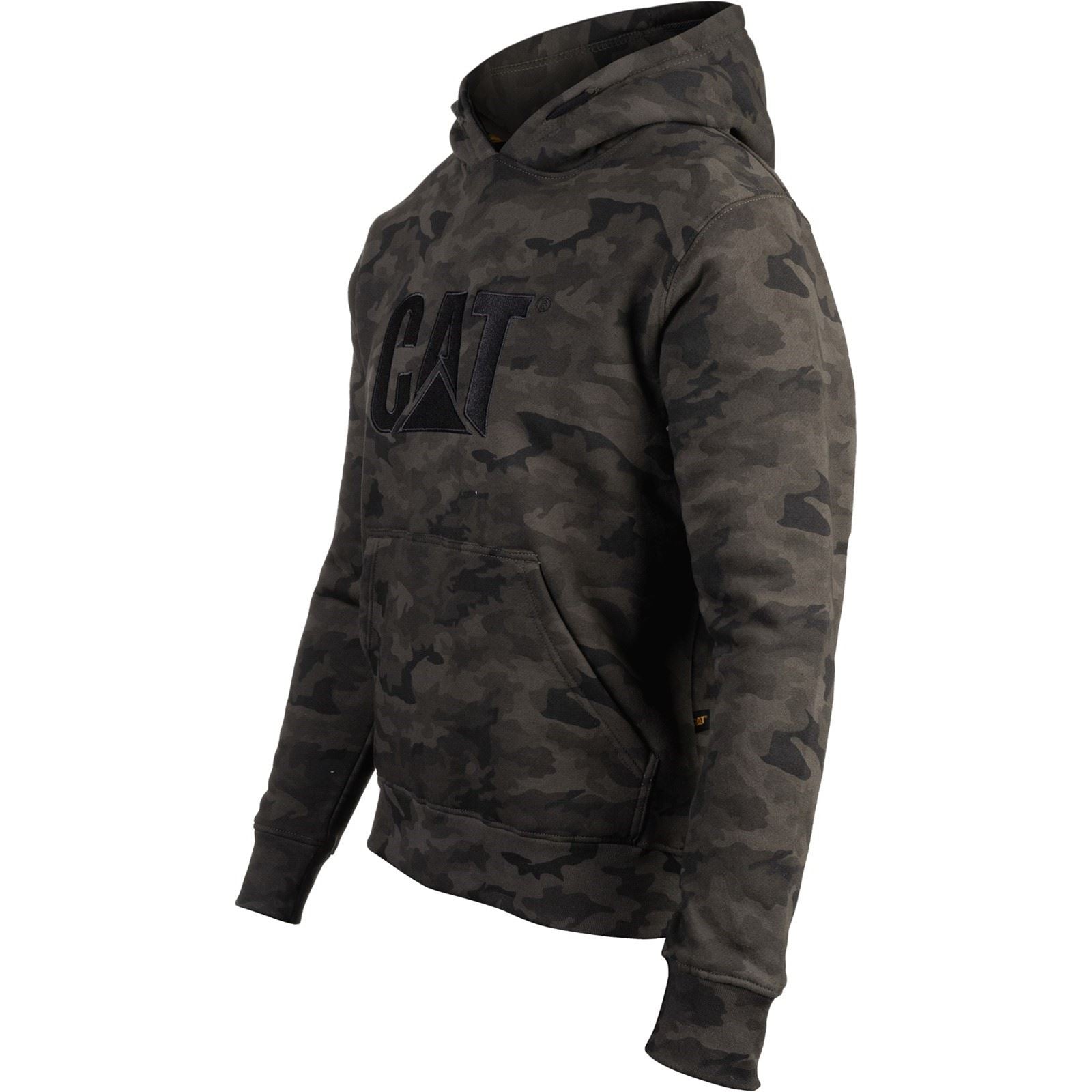 Caterpillar Trademark Baumwolle Herren Grünes Kapuzensweatshirt