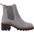 Hush Puppies Gaia Damen Chelsea Stiefeletten aus grauem Leder mit Absatz