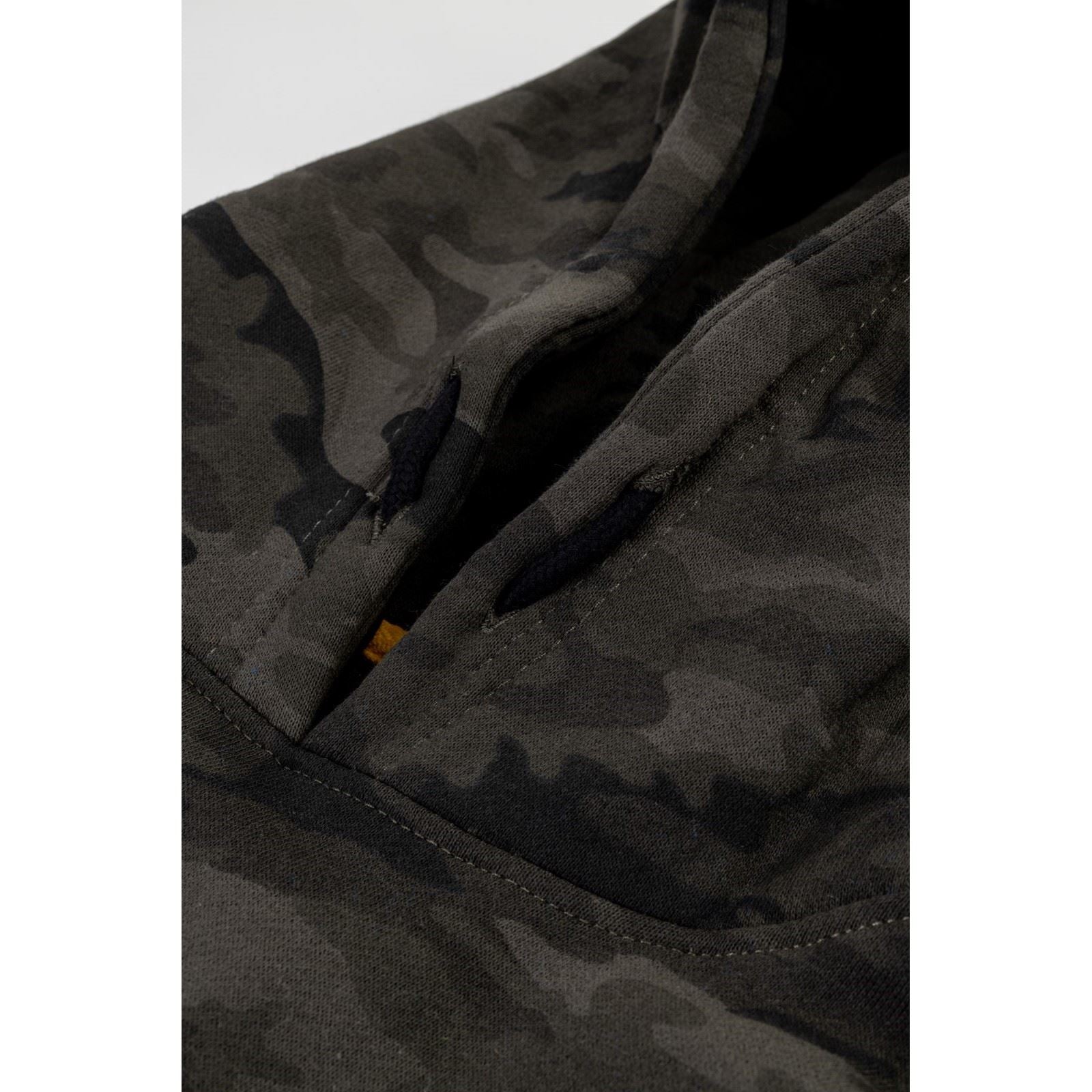 Caterpillar Trademark Baumwolle Herren Grünes Kapuzensweatshirt