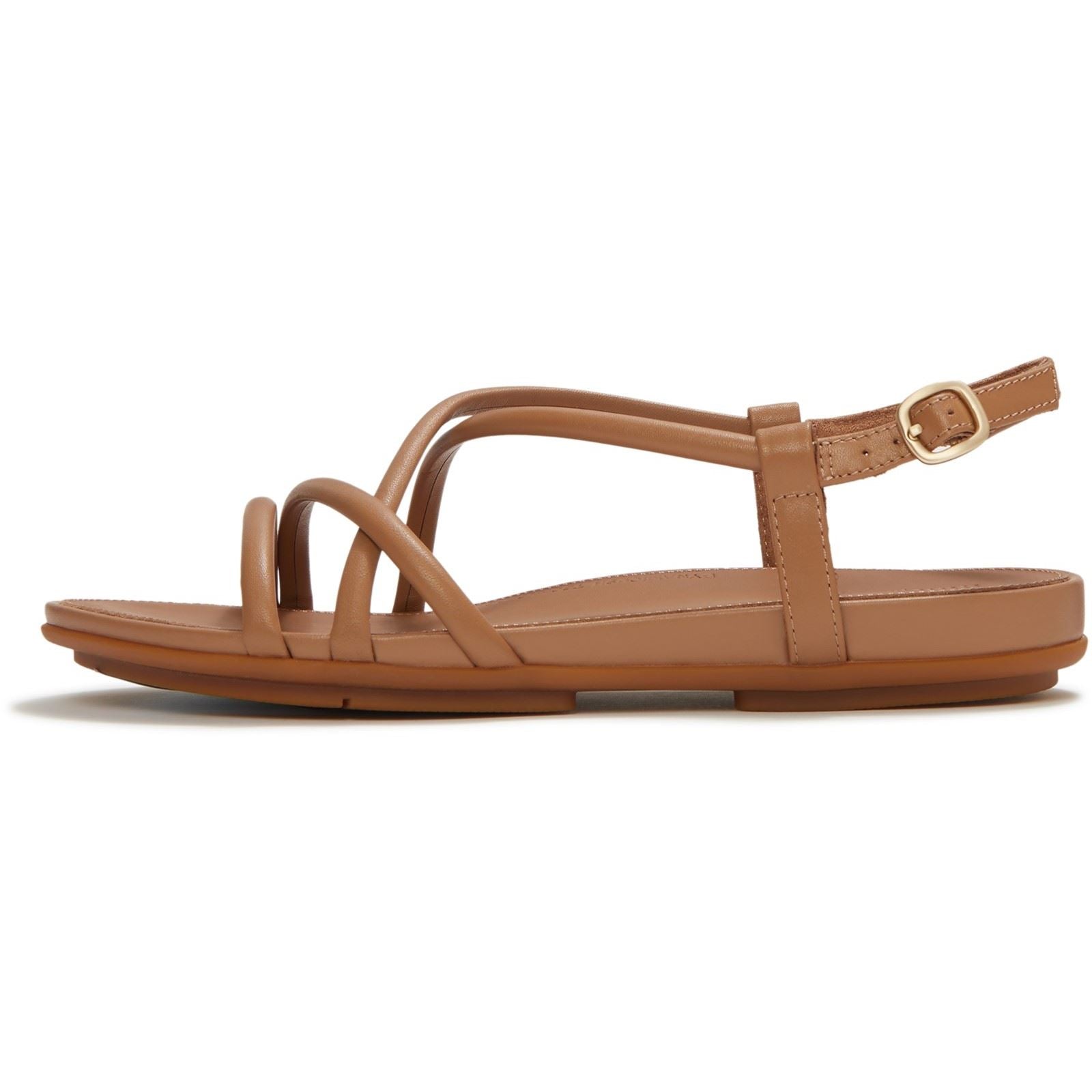 Fitflop Gracie Crystal Leder Damen Klassische Tan Sandalen