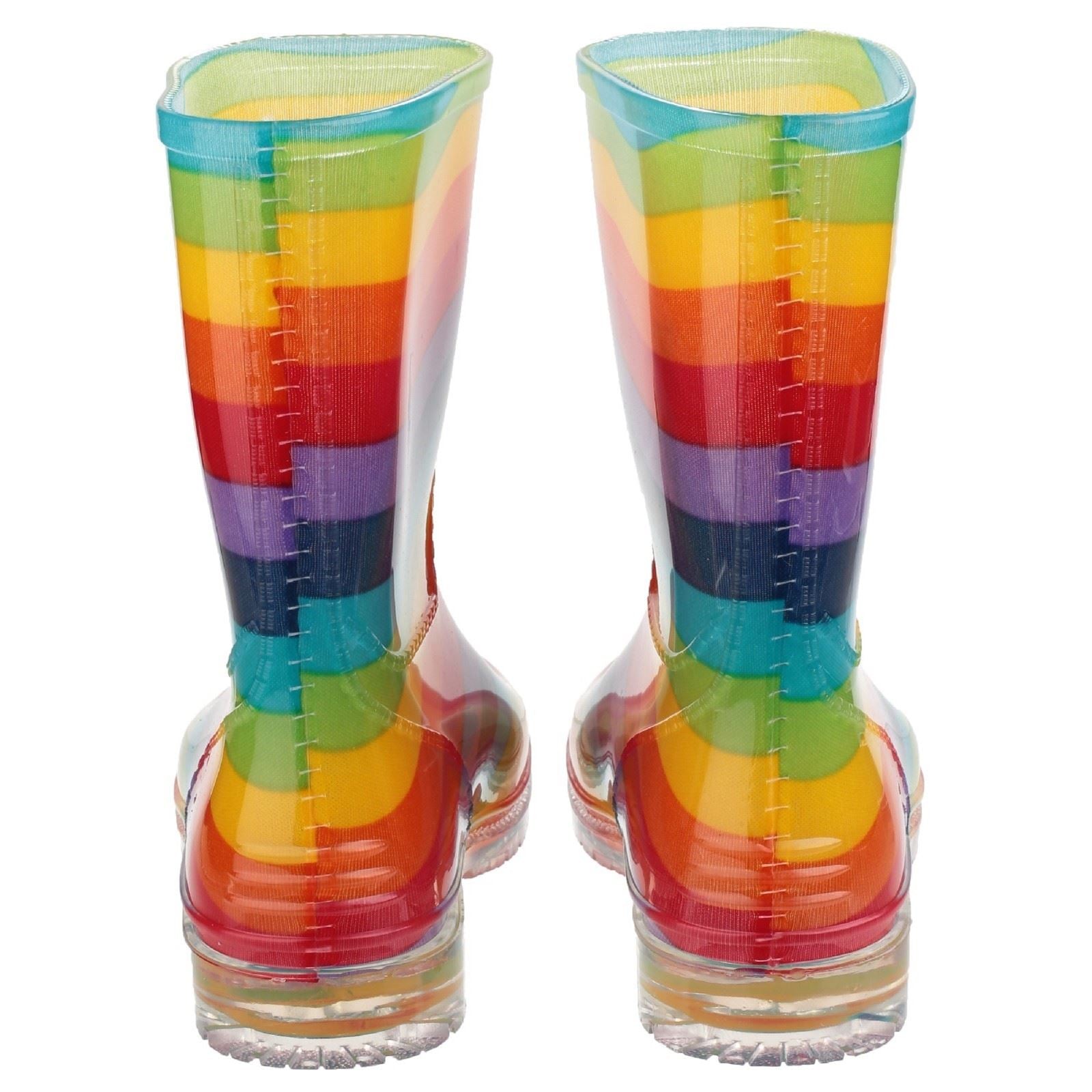 Cotswold PVC Jnr Mädchen Regenbogen Gummistiefel Aus Pvc
